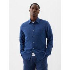 GAP 885302-06 Lněná košile standard Tmavě modrá