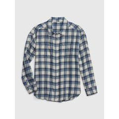 GAP 786982-02 Dětská flanelová košile Tmavě modrá