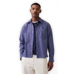 GAP 868346-01 Plátěná košile Utility z lněné směsi Tmavě modrá