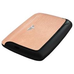 TRU VIRTU Card Case PEARL - leather Lizzard Rose
