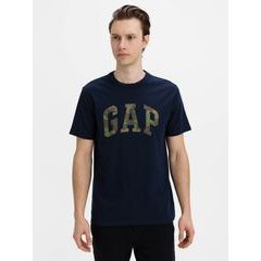GAP 500039-00 Tričko GAP logo v-ss camo arch Tmavě modrá