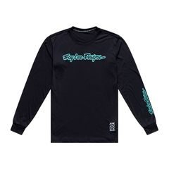 TROY LEE DESIGNS SKYLINE RIDE TEE SIGNATURE BLACK / REAL TEAL