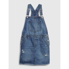 GAP 601034-00 Dětská džínová sukně s laclem Modrá
