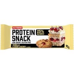 NUTREND Protein Snack, tyčinka, 40 g vanilka a višeň