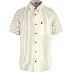 FJÄLLRÄVEN Övik Travel Shirt SS M Chalk White-Sand Stone