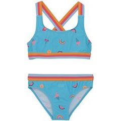 COLOR KIDS Bikini W. Contrast Straps, AOP-7452-River Blue