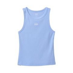 GAP Žebrovaný top s logem Americana Modrá