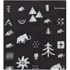 MAMMUT Fleece Neck Gaiter black-white