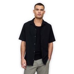 GAP 763001-08 Košile z lněné směsi Černá