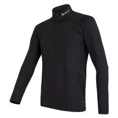 SENSOR THERMO men's long sleeve zipped shirt black