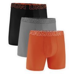 UNDER ARMOUR Ua Performance Tech Mesh - Solid 6in - 3pk VENOM RED