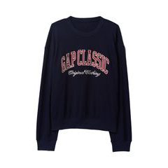 GAP Oversize mikina s logem Tmavě modrá