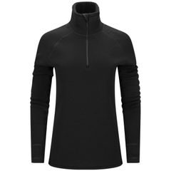 ACLIMA FleeceWool V2 Polo w/ zip W's Jet Black