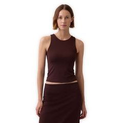 GAP 886602-02 Strečový crop top Hnědá