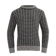 DEVOLD Original Islender Wool Sweater, Anthracite/Offwhite