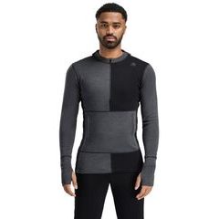 ACLIMA WarmWool Hoodsweater w/zip M's Jet Black/Marengo