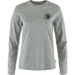 FJÄLLRÄVEN 1960 Logo T-shirt LS W Grey-Melange