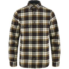 FJÄLLRÄVEN Singi Heavy Flannel Shirt M Chalk White-Dark Navy