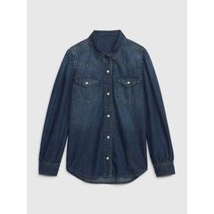 GAP 786984-00 Dětská džínová košile Tmavě modrá