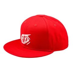 TROY LEE DESIGNS FLAT BILL SNAPBACK BADGE TEAM RED