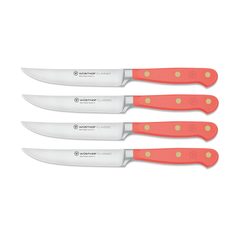 WÜSTHOF Sada 4 nožů na steaky Classic Colour 12 cm Coral Peach