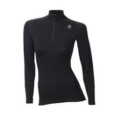 ACLIMA WarmWool Mock Neck shirt, Jet Black, Woman