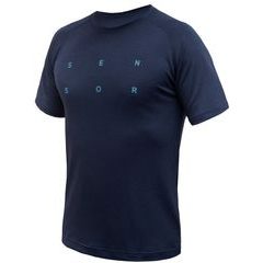 SENSOR MERINO BLEND TYPO pánské triko kr.rukáv deep blue