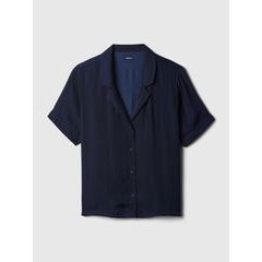 GAP 878154-01 Pyžamový vrchní díl Tmavě modrá