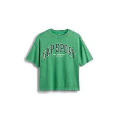 GAP Dětské oversize tričko Gap Sport Zelená