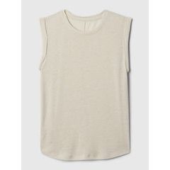 GAP 878221-01 Lněný tílkový top Šedá
