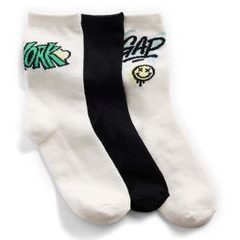 GAP 886734-00 Dětské ponožky s logem, 3 páry Vícebarevná