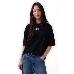 GAP 887650-08 Oversize tričko s logem VintageSoft Černá