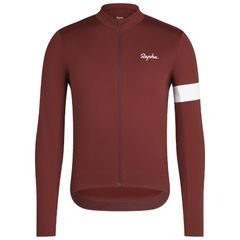 RAPHA Cyklistický termodres Core s dlouhým rukávem tmavě červená/bílá