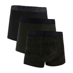 UNDER ARMOUR Ua Performance Cotton - Print 3in - 3pk BAROQUE GREEN