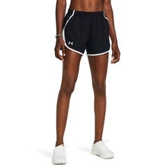UNDER ARMOUR Fly By Short , Black / White / Reflective