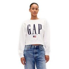 GAP 843301-01 Oversize mikina s logem VintageSoft Bílá