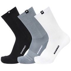 MAMMUT Everyday Crew Socks 3 Pack black-strata-white