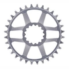 E*THIRTEEN Helix Race | Chainring | Direct Mount | 32T | 52/55mm Flip Flop | Shimano/SRAM 11/12s Chain Compatible | Silver