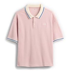 GAP 887102-01 Dětské oversize polo tričko s logem Růžová