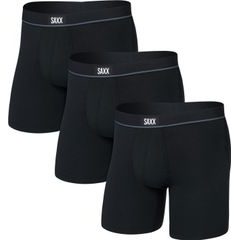 SAXX ESSENTIAL COTTON BB FLY 3PK, black