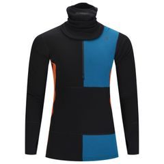ACLIMA WarmWool Hood Sweater Net, M Jet Black/Corsair/Gold Flame