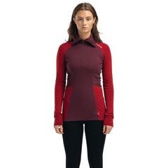 ACLIMA WarmWool Polo W's Fig/Red Dahlia