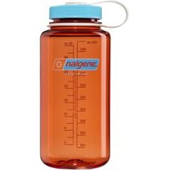 NALGENE Wide Mouth 1000 ml Flame w/Blue Atoll