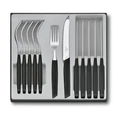 VICTORINOX 6.9093.11W.12 Sada Swiss Modern (nože na rajčata), 12 ks, černá