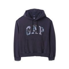 GAP Oversize mikina Patchwork Logo Americana Tmavě modrá