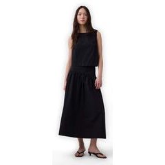 GAP 843522-03 Popelínová maxi sukně Černá
