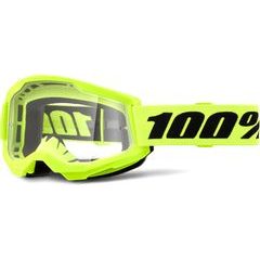 100% STRATA 2 Goggle Neon Yellow - Clear Lens