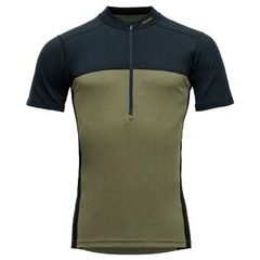DEVOLD Lauparen Merino 190 Zip Tee Man, Ink/Lichen/Black