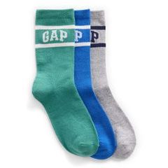 GAP 868190-00 Dětské ponožky s logem, 3 páry Vícebarevná