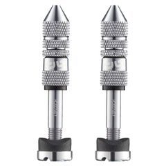 E*THIRTEEN Schrader Quickfill | Tubeless Valves | Gen2 | 23-31mm Depth | 2 Pieces | Silver